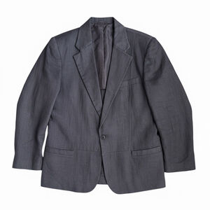UMBERTO GINOCCHIETTI Vtg Linen Sport Coat Blazer Jacket Black Half Lined Mens 50